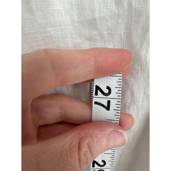 J Jill Top Womens Small Cream Linen Flowy Button Tunic Beach Lagenlook Boho - Picture 8 of 9